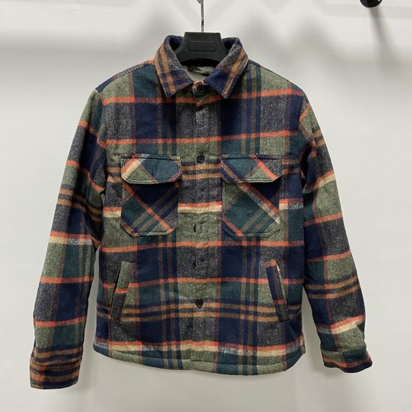 

zodf trendy men winter fce plaid ets shirts harajuku male thick worm coats outfits brand dign hy0339, Black;brown