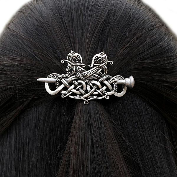 

hair clips & barrettes 6 styles vintage metal stick slide viking runes dragons celtics knot hairpin exquisite craftsmanship gifts, Golden;silver