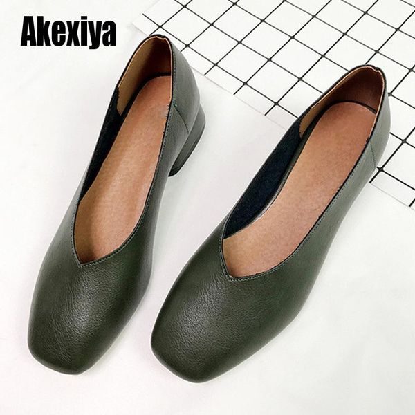 

dress shoes 2021 arrive women fashion pumps high-quality soft leather square toe comfortable single big size 35-42 s950, Black