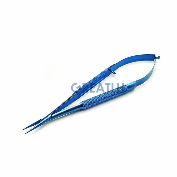 

cleaning titanium straight curved needle holder forcep tweezer micro sicssors 12.5cm 14cm ophthalmic instruments