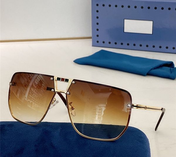 

new fashion design men avant-garde sunglasses 8583 metal square frame glasses simple outdoor style uv400 protection come with case, White;black