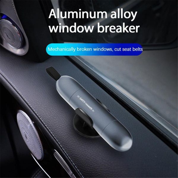 

car organizer 2-in-1 safety hammer window glass breaker auto seat belt cutter knife mini life-saving escape emergency tool