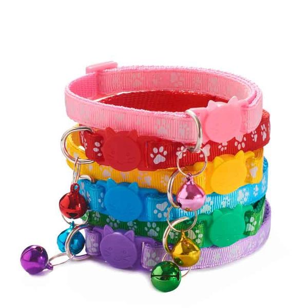

cat collars & leads pet puppy nylon dog collar for dogs collier chihuahua with bell breakaway fashion adjustable neck strap kitten