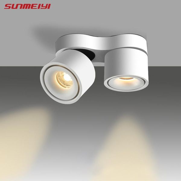 

led surface mounted ceiling spotlight adjustable 90 degrees nordic spot light for indoor foyer,living room ac 90-260v