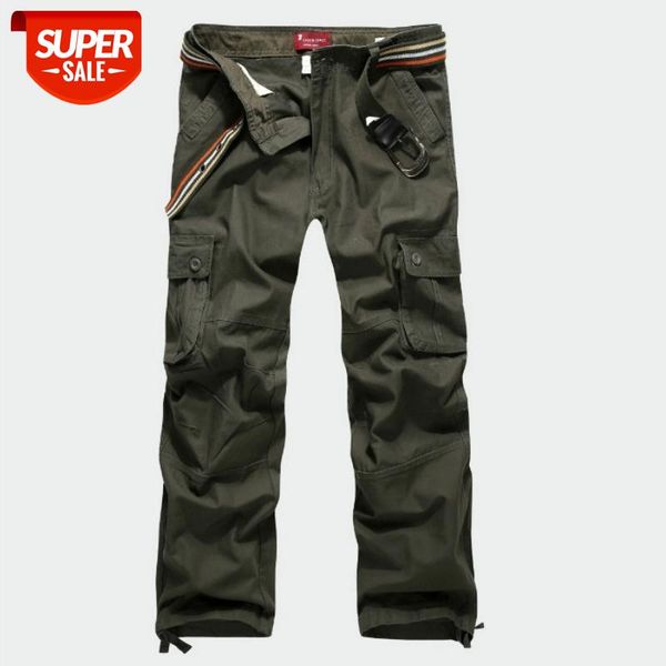 

new tactical cargo pants men military pants cotton many pockets man casual baggy trousers streetwear straight pantalones hombre #gk4b, Black