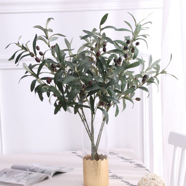 

artificial green olive branch, wedding plants, home pgraphy accessories, flower decoration, indoor false flowers