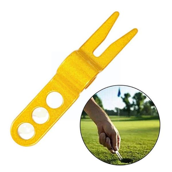 

golf training aids 1pcs green fork aluminum alloy accessories putting outdoor relief pitch tool n6e3