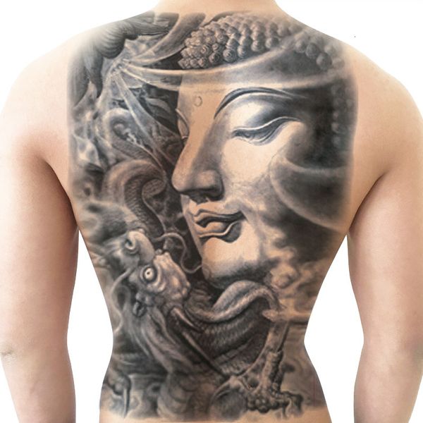 

tattoo paste buddha head back full waterproof men and women lasting simulation sticker