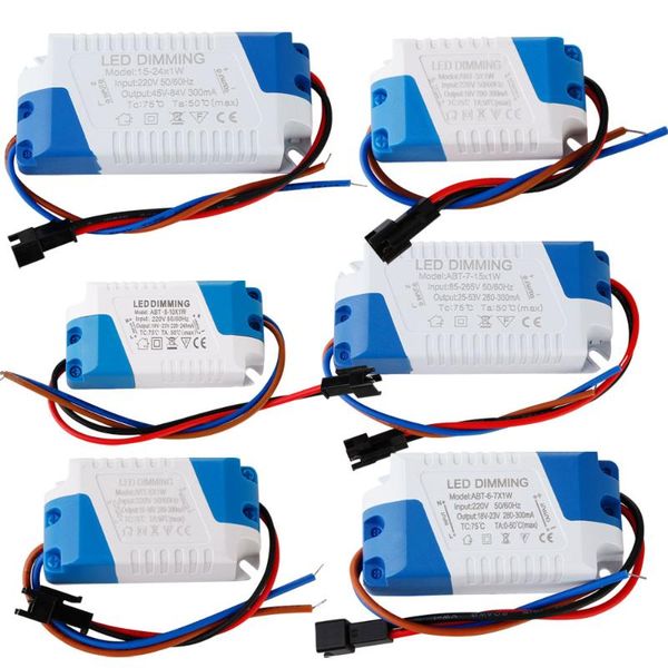 

led constant current driver 3w 5w 7w 8-10w 15w 15-24w dimmable power supply output 300ma external diver for led downlight