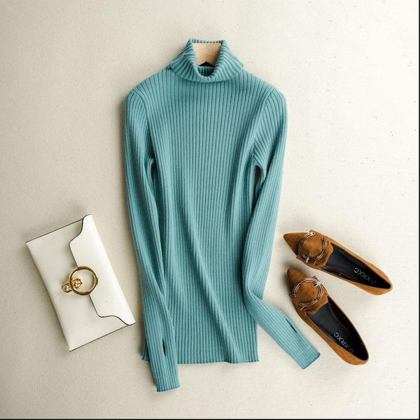 

2021 women sweater femme autumn turtleneck sweater slim stretch soft material women sweater jumper pullovers tricot pull femme, White;black