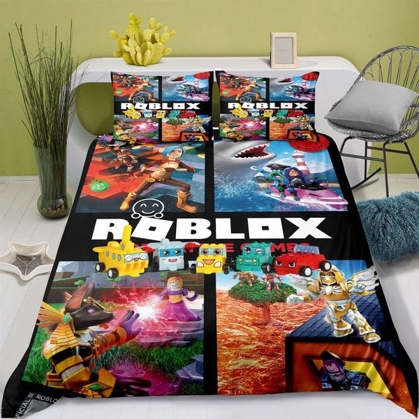Roblox Bedding Sets Duvet Cover Sets 3D Cartoon Kids Children Adult Duvet Cover & Pillowcase