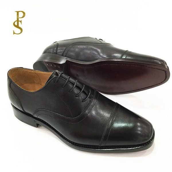 

dress shoes french cowhide men's leather outsole, Black
