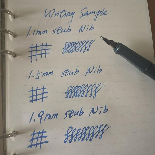 

1.1mm/1.5mm/1.9mm fountain pen stub nibs or pen feed for safari/wing sung 3008/hero 359 ink stationery office writing