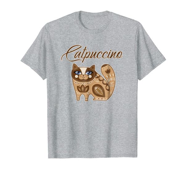 

siamese burmese cat coffee catpuccino capuccino tshirt, White;black