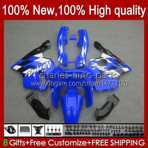 Verkleidungen für KAWASAKI NINJA werksblau ZX 6R 636 600CC 600 CC ZX-636 ZX6R 94 95 96 97 Karosserie 50HC.33 ZX636 ZX-6R 94-97 ZX600C ZX600 ZX 6 R 1994 1995 1996 1997 Karosserie-Kit