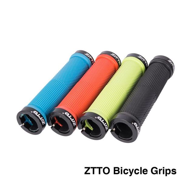 

bike handlebars &components ztto 2pcs bicycle handlebar cover rubber non-slip bilateral lockable handle bar grips end for mountain scooter m