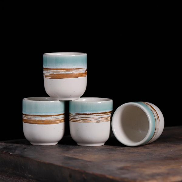 

cups & saucers tangpin ceramic tea cup sets of 4 handmade chinese coffee 200ml