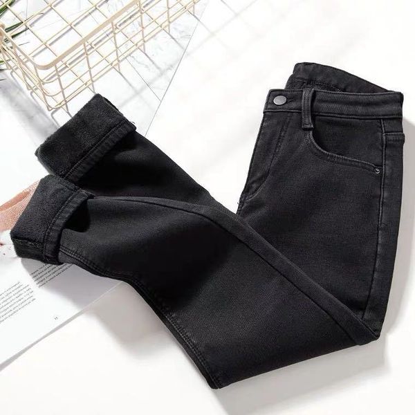 

women's jeans woman pants high waist black skinny tappered stretch, Blue