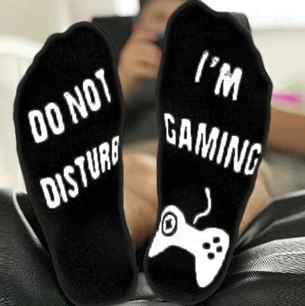 

men's socks custom pattern letter personalized diy design men women funny gaming sock gifts amazon fba label drop supplier, Black