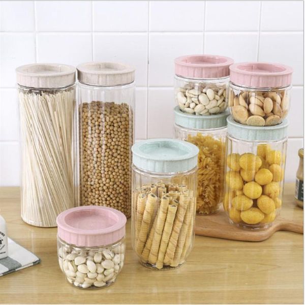 

storage bottles & jars kitchen transparent sealed jar plastic household grain box food milk powder