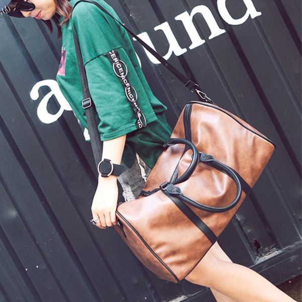 

bag bag08 women aequeen retro capacity handbag tote gcmwi men large leather luggage duffle big pu shoulder 2021 traveling jview