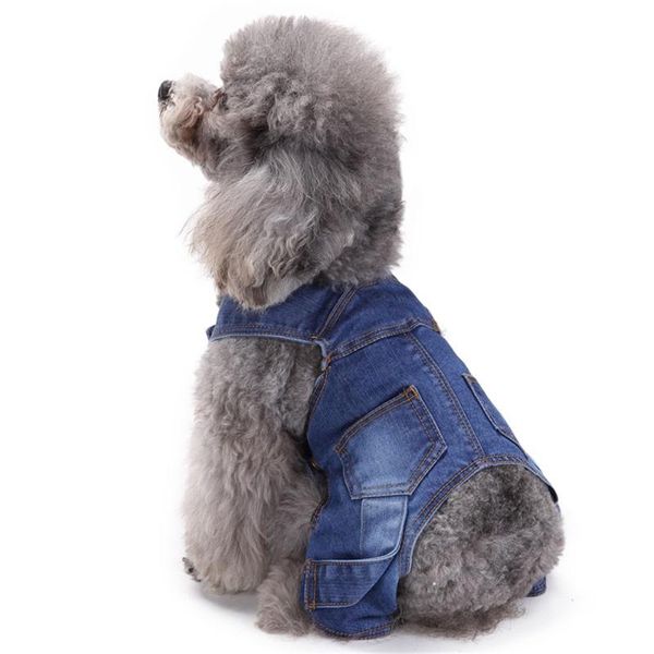 

dog apparel fashion cowboy pet overalls clothes jumpsuit pants cat bib jeans suspenders pant trousers 2021 xs-xxl