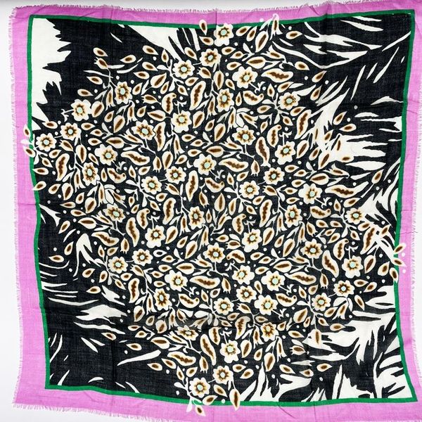 

scarves scarfigo 100%wool square for ladies women's autumn scarf printing soft shawls, Blue;gray