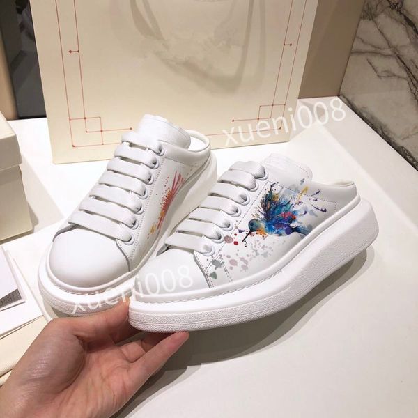 

2021 designer italy luxury id sneaker low casual shoes paris multicolor gradient two tone leather sneakers womens gray white blue red xrx19, Red;white