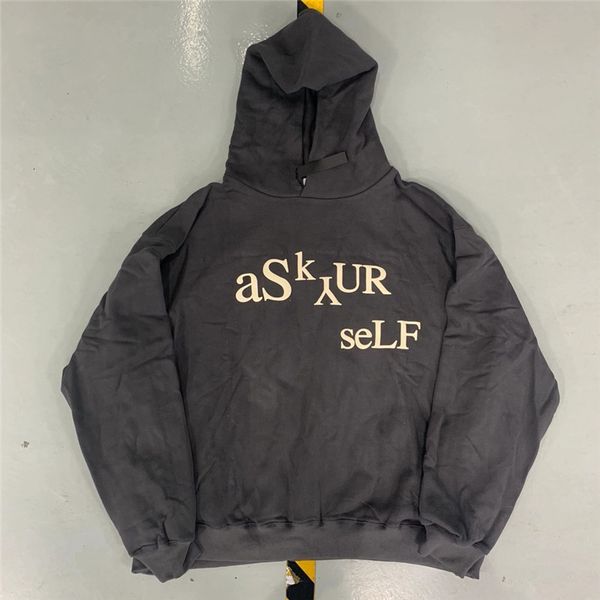 

3d foam hoodie with female hood heavy woven vintage washed classic pullover fabric askyurself sweatshirts ewtn, Black