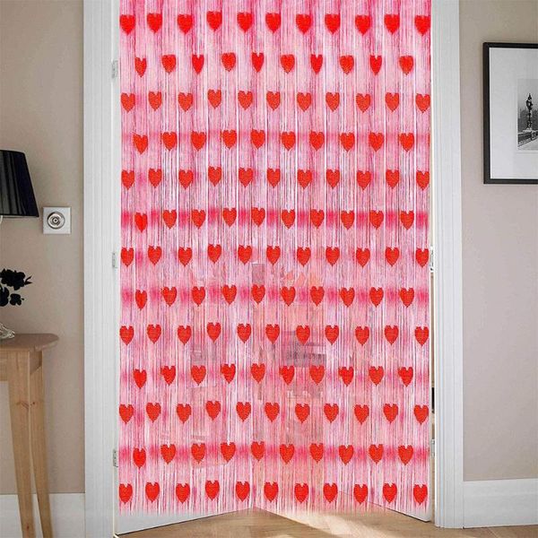 

curtain & drapes lanlan 2pcs/set romantic loving heart pattern for wedding bedroom living room decor