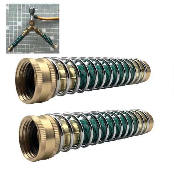 

watering equipments 2pcs garden spring tube copper hose coiled protector with solid brass faucet @40