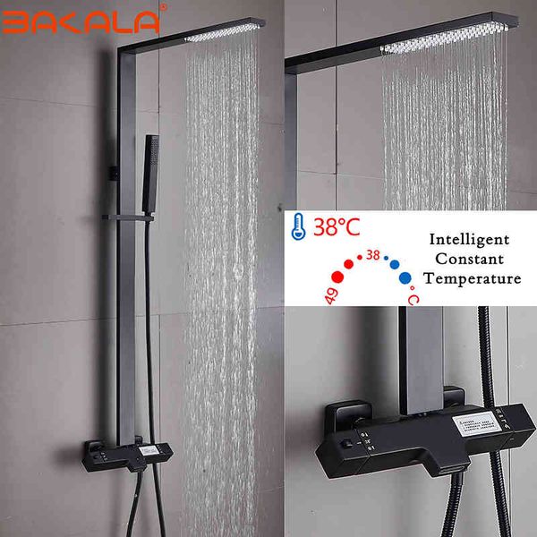 

bathroom shower sets square faucets bathtub faucet mixer mixers concealed constant temperature black bath 50fo