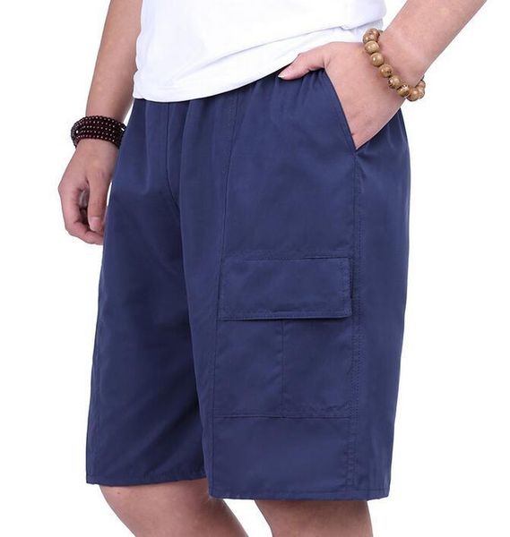 

men's shorts solid color cotton blend summer casual ddd225, White;black