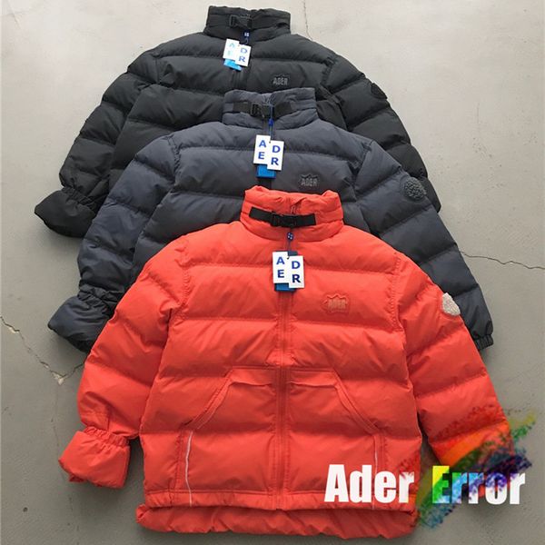 

winter ader error down coats men women 1:1 zipper thick adererror coat safety button collar inside tag label c0304, Black