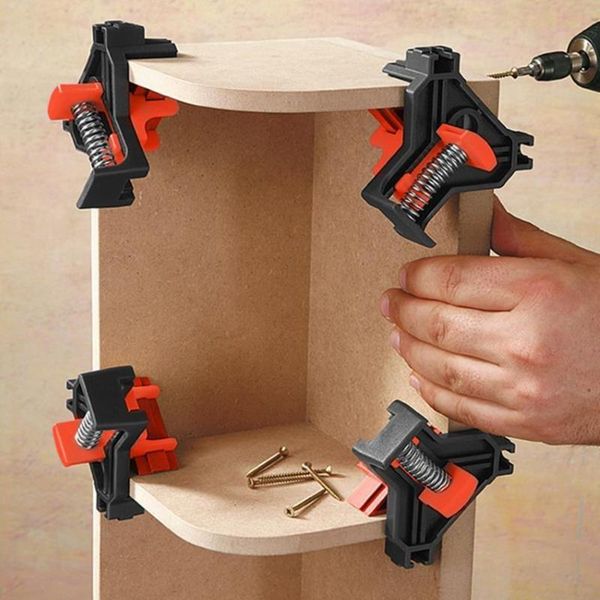 

professional hand tool sets 4 pcs 90 degree right angle clamp fixing clips picture frame corner woodworking furniture diy repair