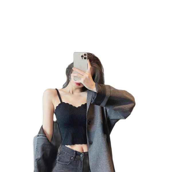 

women's tanks & camis women club tube white small vest 2021summer sleeveless elastic bra bandeau crop shirt aesthetic lace hal