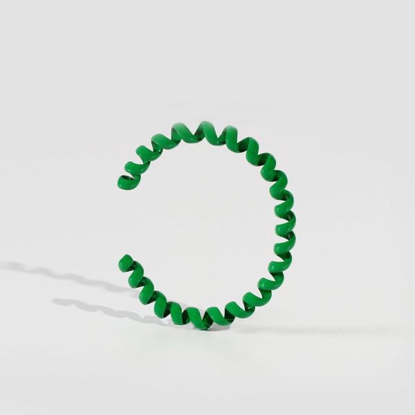 

bangle enamel green coil cuff for women spiral open bangles unique unusual jewelry summer holiday, Black
