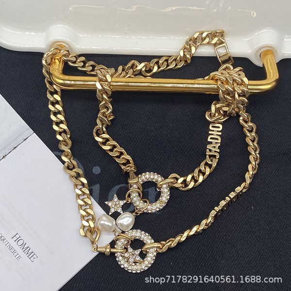

style irregular pearl necklace female heavy industry clavicle chain cool wind hip hop neck fashion fine jewelry discount, Silver