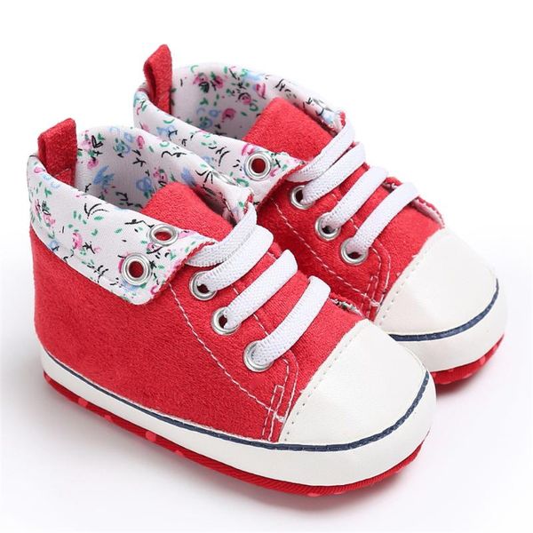

first walkers toddlers canvas sports sneakers baby prewalker soft sole anti-slip shoes classic high-floral casual