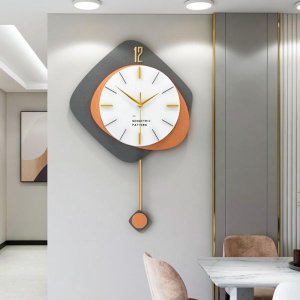 

wall clocks minimalist silent clock modern design art luxury living room large with pendulum wandklok decorations for home