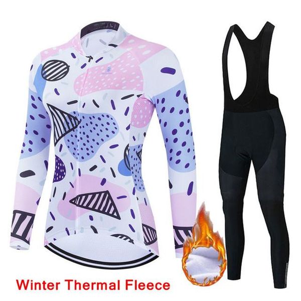 

racing sets inverno ciclismo wear feminino 2022 terno de manga comprida bicicleta estrada mujer camisa quente velo, Black;blue