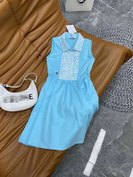 

dress d family 21 spring and summer style temperament age reducing waist bee embroidery lace sleeveless lapel, White;black