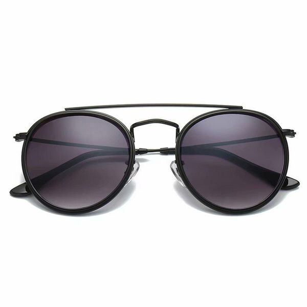 

sunglasses fashion vintage round women metal frame brand designer men driving eyewear double bridge shades sun glasses, White;black