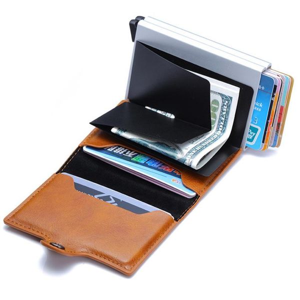 

2019 card wallet case id metal credit card holders with rfid vintage business 2 fashion aluminum alloy wallet for cre qylcde