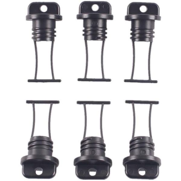 

new-6 pieces kayak hull drain plugs boat drain ser replacement set for kayaks canoes boats black