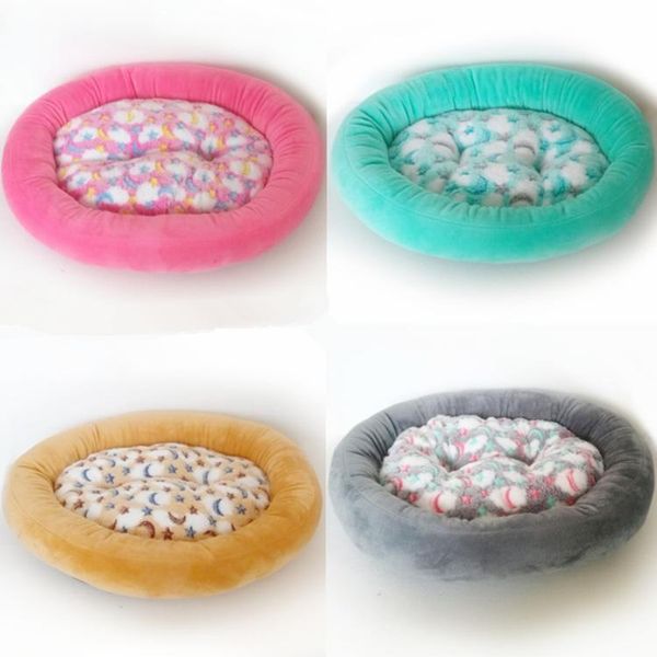 

pet dogs sleeping bed candy color cat sofa round dog house puppy kennels mat basket couch for small dog washable cat cushion