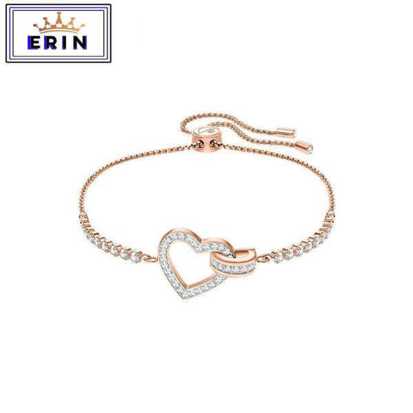 

tennis swa romantic rose gold heart button adjustable bracelet, Golden;silver