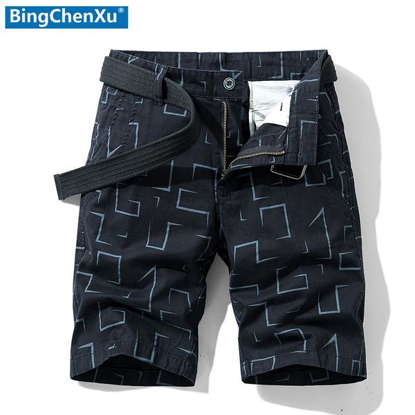 

men's shorts 2021 men summer calf-length workout casual cargo cotton shortshomme male army work bottoms, White;black