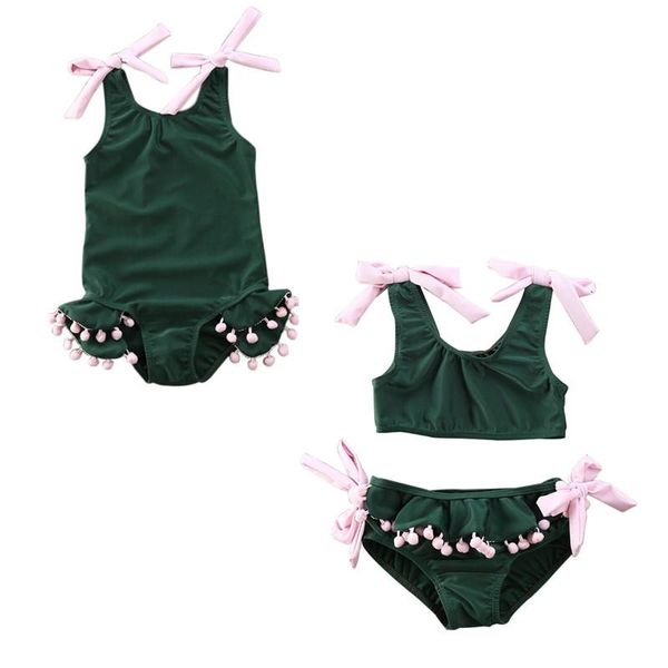 

summer baby girl swimwear toddler kids baby girl swimwear bikini set beach wear swimsuit bathing suit, Black