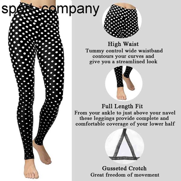 White Dot Sport Leggings Mulheres Black Leggings Sexy Push Up Girl Leggings Calças High-Waisted Sportswear 2021